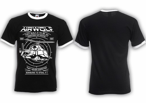 Airwolf ringer shirt - airwolf,