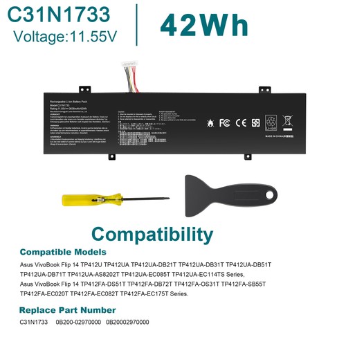 Ersetzt akku c31n1733 für - ersetzt,