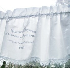 Gardine SHABBY Chic *PARIS* Scheibengardine SPITZE weiß LANDHAUS Impressionen