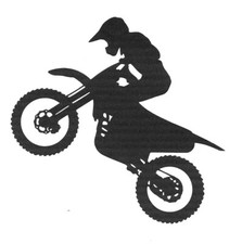 Motorcycle, cross, sticker 1x