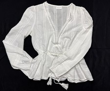 VILA, Bluse, Größe 34=XS, Weiß, Romantik Style, Hippie, Boho, zum Binden, Neu