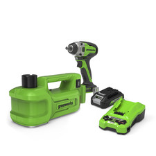 Reifenwechsel-Set 24V Akku Wagenheber + Schlagschrauber 400 Nm Greenworks
