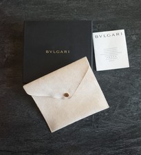 Original Bvlgari Bulgari Leder Etui * Box Schmuck Schatulle Uhr Silber Gold 