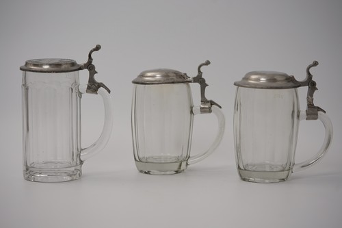 Bierkrug zinndeckel glas - zinndeckel,
