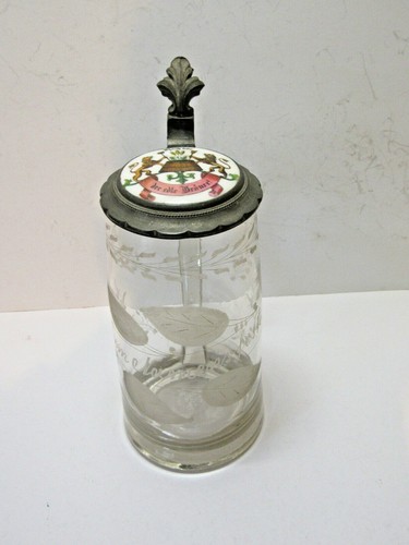 Glaskrug biedermeier - glaskrug,