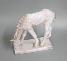 Fohlen Pferd graue Craquelé Glasur  KARLSRUHER MAJOLIKA 4563 Else Bach