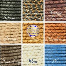 Lederband rund geflochten 3mm