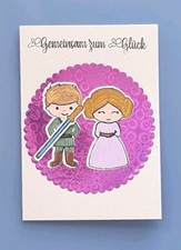 STAR WARS Karte 3D●Gemeinsam zum Glück●Jubiläumskarte ●Valentinstag● Handmade 💙