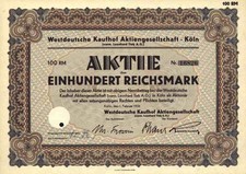 Kaufhof AG 1934 Köln