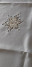 ?  Weihnachts Tischdecke mit Muschelkante 80x80cm Beige ?