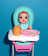 %***Original Barbie Baby Crissy*Hochstuhl*Latz*Windel*Teller*Becher***%