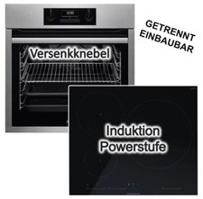 Herdset AEG Einbau Backofen mit Küppersbusch Induktionskochfeld - autark, 60 cm