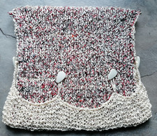 Kissenbezüge Grobstrick  3 Stck.verschied.40 x 40 cm rot-creme , Handarbeit, neu