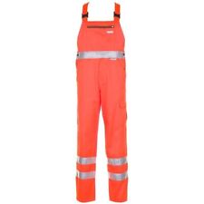 Planam Warnschutz Herren Latzhose Uni orange Modell 2021 Warnschutzhose Hose