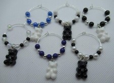 12 Weinglas Charms Gummibären 10 Perlen Teddy Tiere WG38
