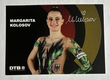original sign Autogrammkarte Turnen Rhythmische Sportgymnastik Margarita Kolosov