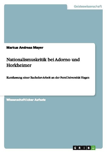 Nationalismuskritik bei adorno - bei,