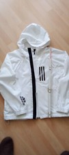 Adidas Sportjacke 40 weiss/ schwarze Streifen gebraucht.