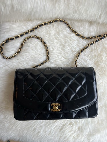 Vintage chanel diana bag black - diana,
