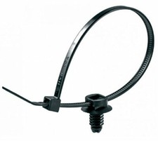 10x Kabelhalter schlauch Befestigung Kabelstrang 200mm Clips 7MM schwarz 432