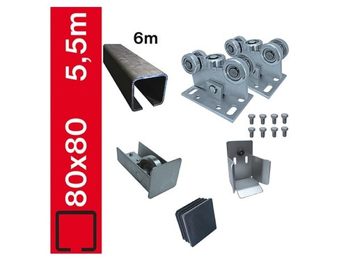 Bodenführung set 80x80mm - bodenführung-set,