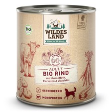 Wildes Land - Rind BIO - 6 x 800 g - Hundefutter