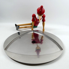 Alessi Edelstahl Tablett 37,5 cm Trifoglio Design:  Franco Grignani 1974