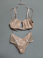 Wunderschönes pole dance outfit Lack Beige L ?