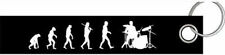 Drummer Schlagzeuger Evolution Schlagzeug Band Schlüsselanhänger Lanyard 3x16cm
