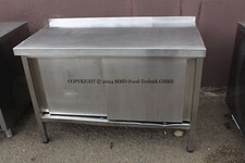 Edelstahl Arbeitstisch, Schranktisch, 120x60 cm, Gastro- Tisch