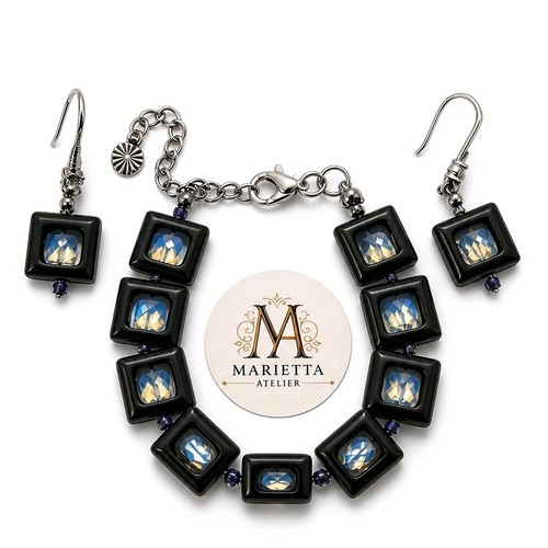 Edelstein armband ohrringe - edelstein,