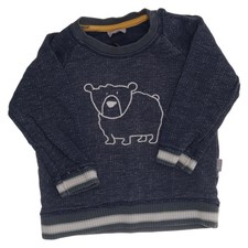 Sigikid, Sweatshirt, Größe: 80, Blau/Grau/Weiß, Baumwolle/Polyester, Print -oba