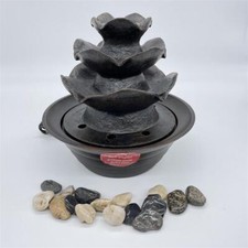 dobar® Design Tischbrunnen 96410e - Zimmerbrunnen dreistufig in Steinoptik - Kle