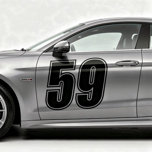 Startnummer aufkleber auto - startnummer,