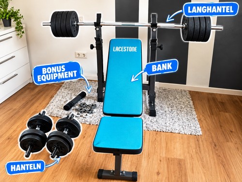 Homegym set hantelbank - set, (hantelbank