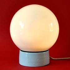 Lindner KUGELLAMPE, Porzellan / Opalglas, 30er Jahre