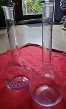 2 Laborgläser /Kolben von SCHOTT 1000 ml gebraucht.