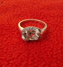 Echt Weißgold schmuck , Ring mit Aquamarin und Diamanten