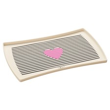 Hunter Napfunterlage Biri 48x30cm Silikon weiß/schwarz rutschfest für Hunde