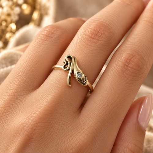 333 goldring schlangenring mit - schlangenring,