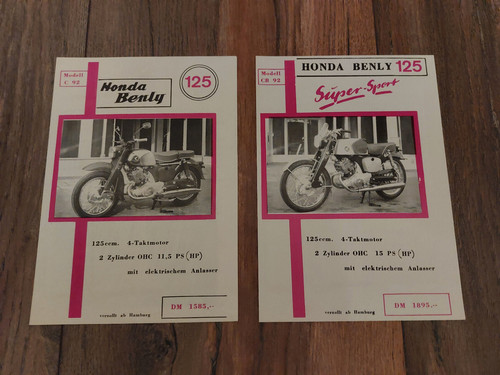 Original prospekt honda - honda, benly
