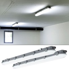 2x LED Wannen Leuchte Decken Lampe Garage Carport Beleuchtung Feucht Raum 120 cm