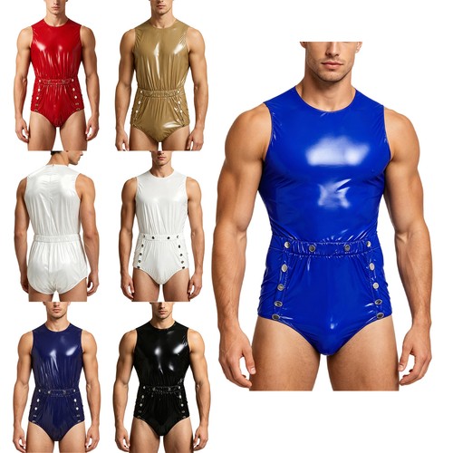 Herren wetlook catsuit lack - herren,