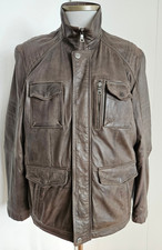 David Moore  Lederjacke Herren grau Gr.52 S-k
