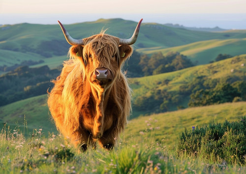 Highland cow leinwand bild - highland,