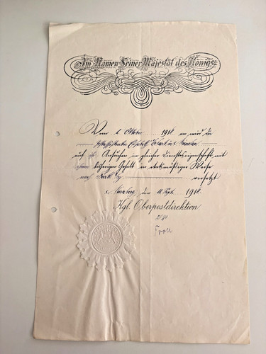 Nürnberg urkunde 1918 - urkunde,