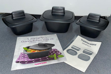 NEU Tupperware ULTRA GARTÖPFCHEN Kasserollen 500ml 2 x 250ml Backofen Mikrowelle