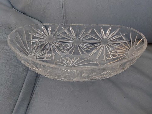 Schwere kristall schale oval - schwere,
