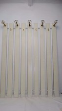 XXL Design Garderobe Holz Schönbuch Wandgarderobe Mesing Acryl Haken  Vintage