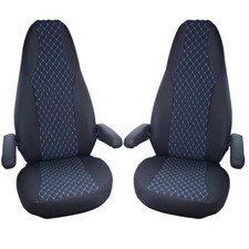 Wohnmobil Schonbezüge ISRI SITZE in Schwarz/Blau (WMI706)